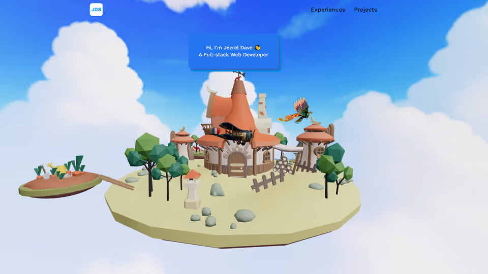 3D portfolio website